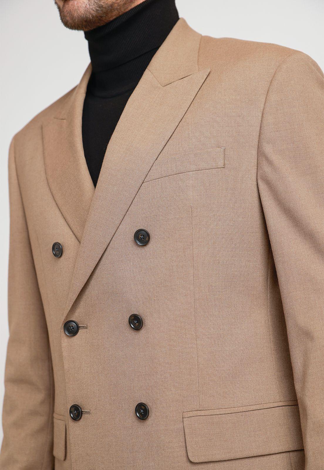 Chaqueta Formal Hombre Suit Separate Café-2