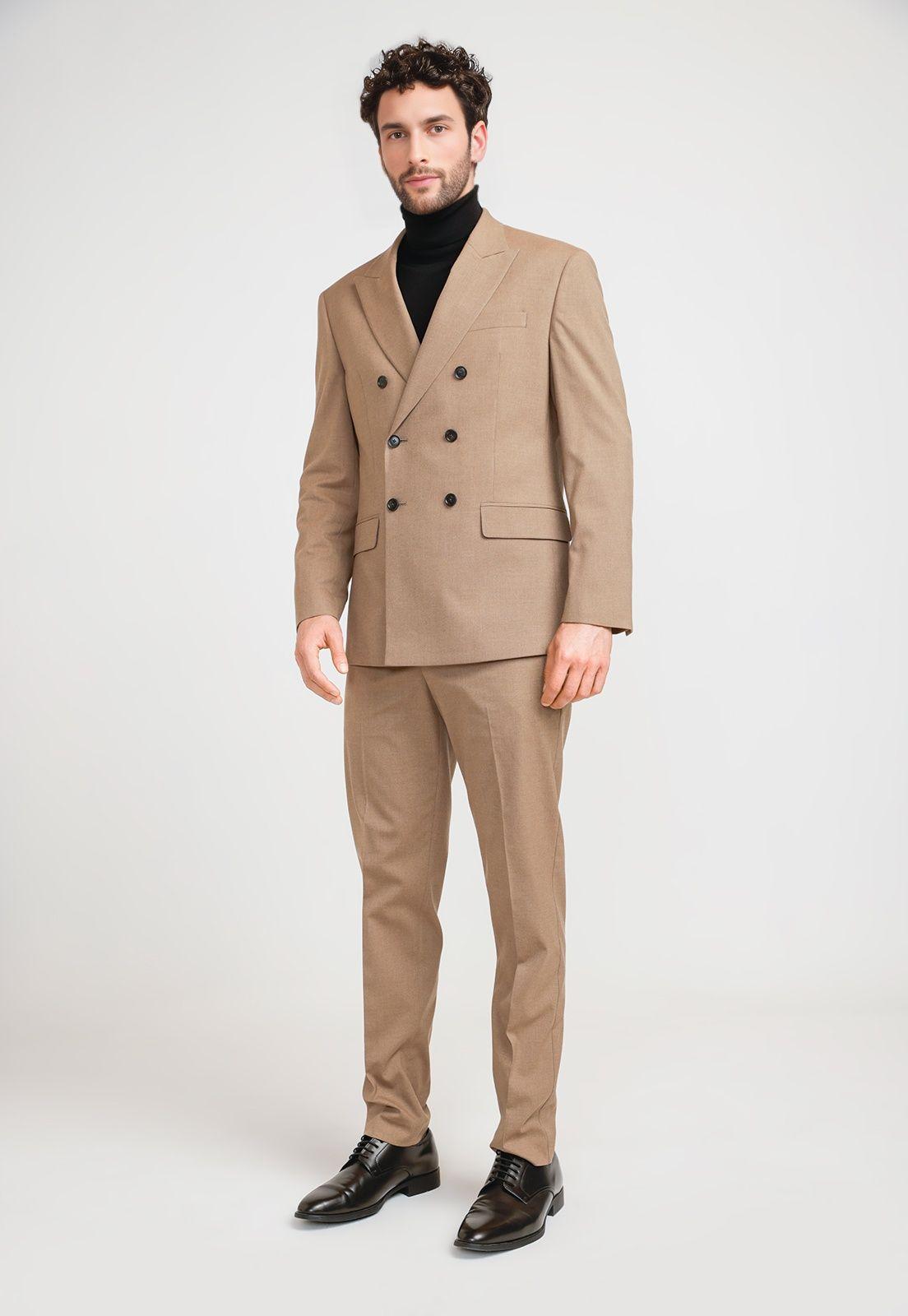 Chaqueta Formal Hombre Suit Separate Café-3