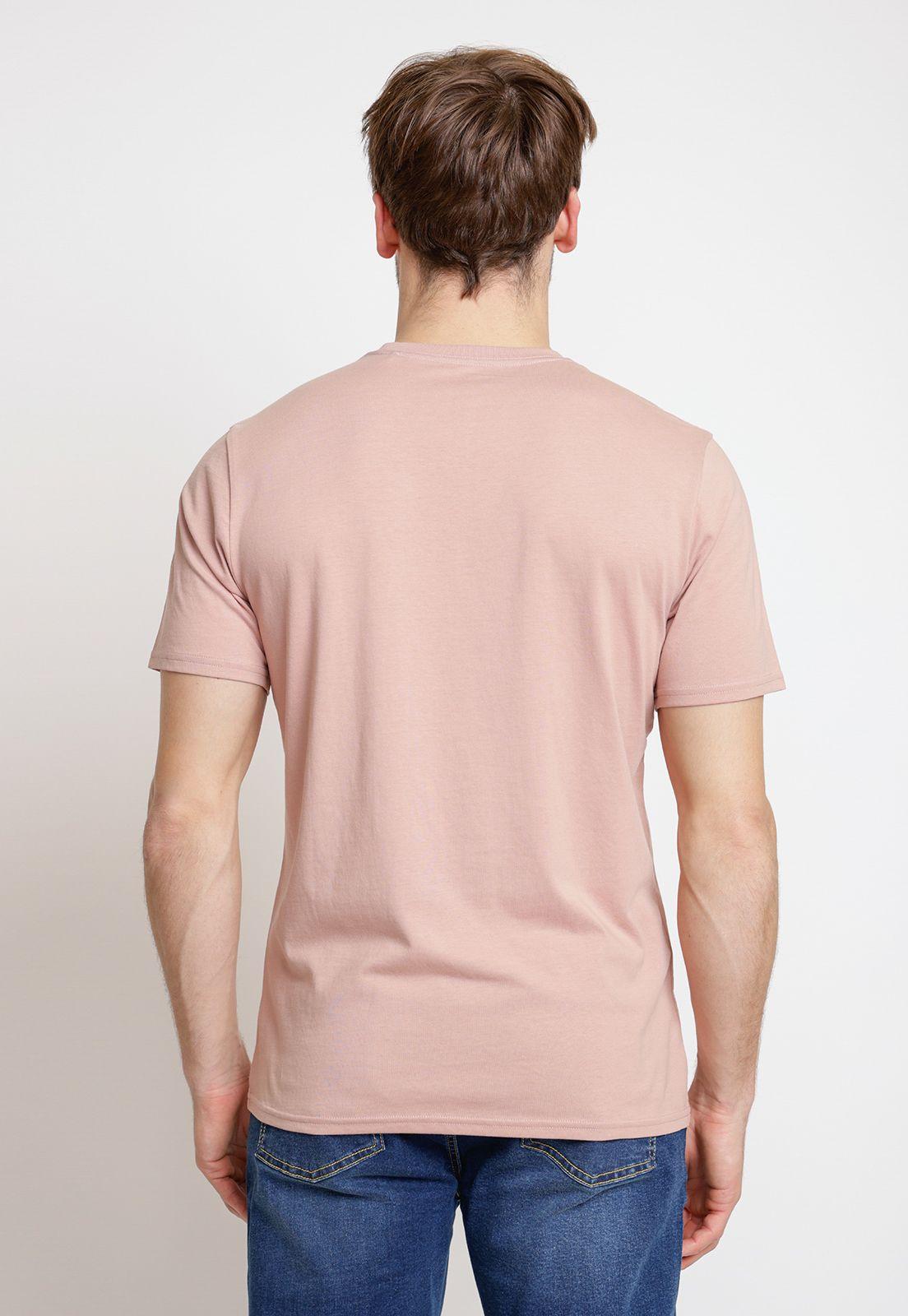 Polera Hombre Algodón Liso Slim Marcus Rosado-1