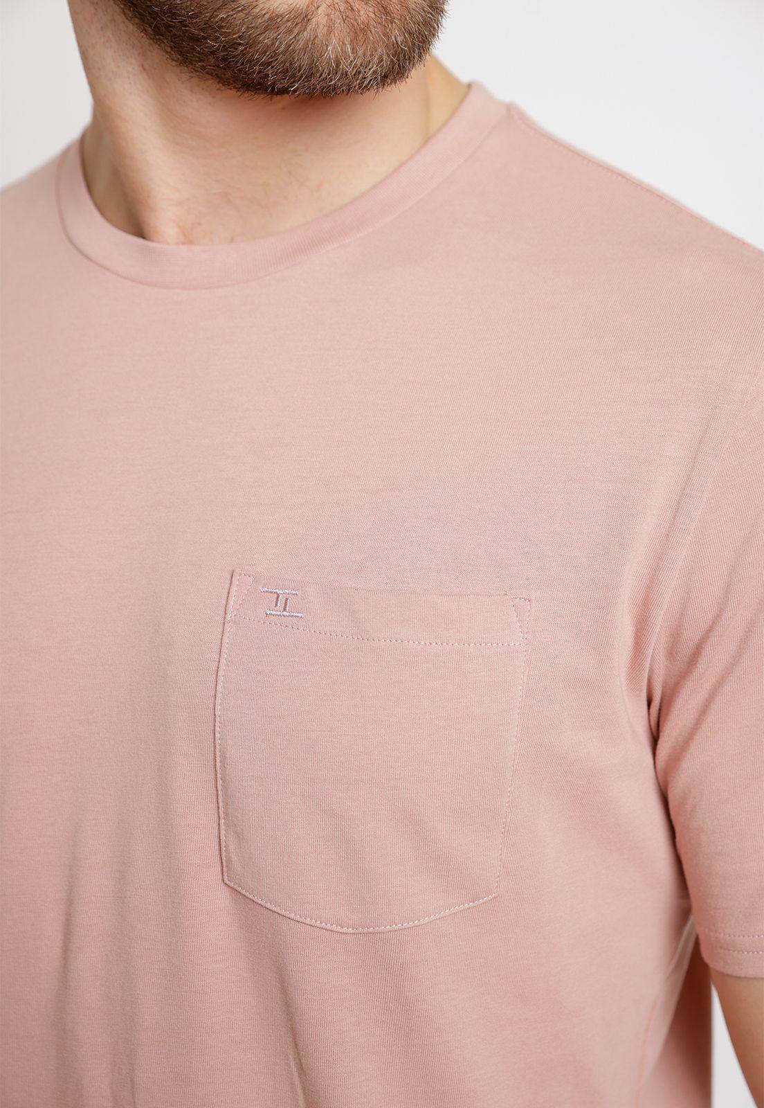 Polera Hombre Algodón Liso Slim Marcus Rosado-2