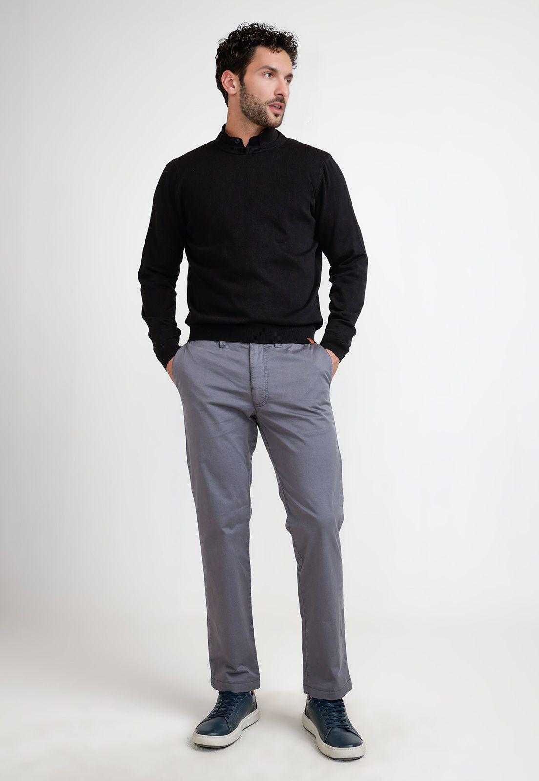 Sweater Hombre Cuello C Phelps Negro-1
