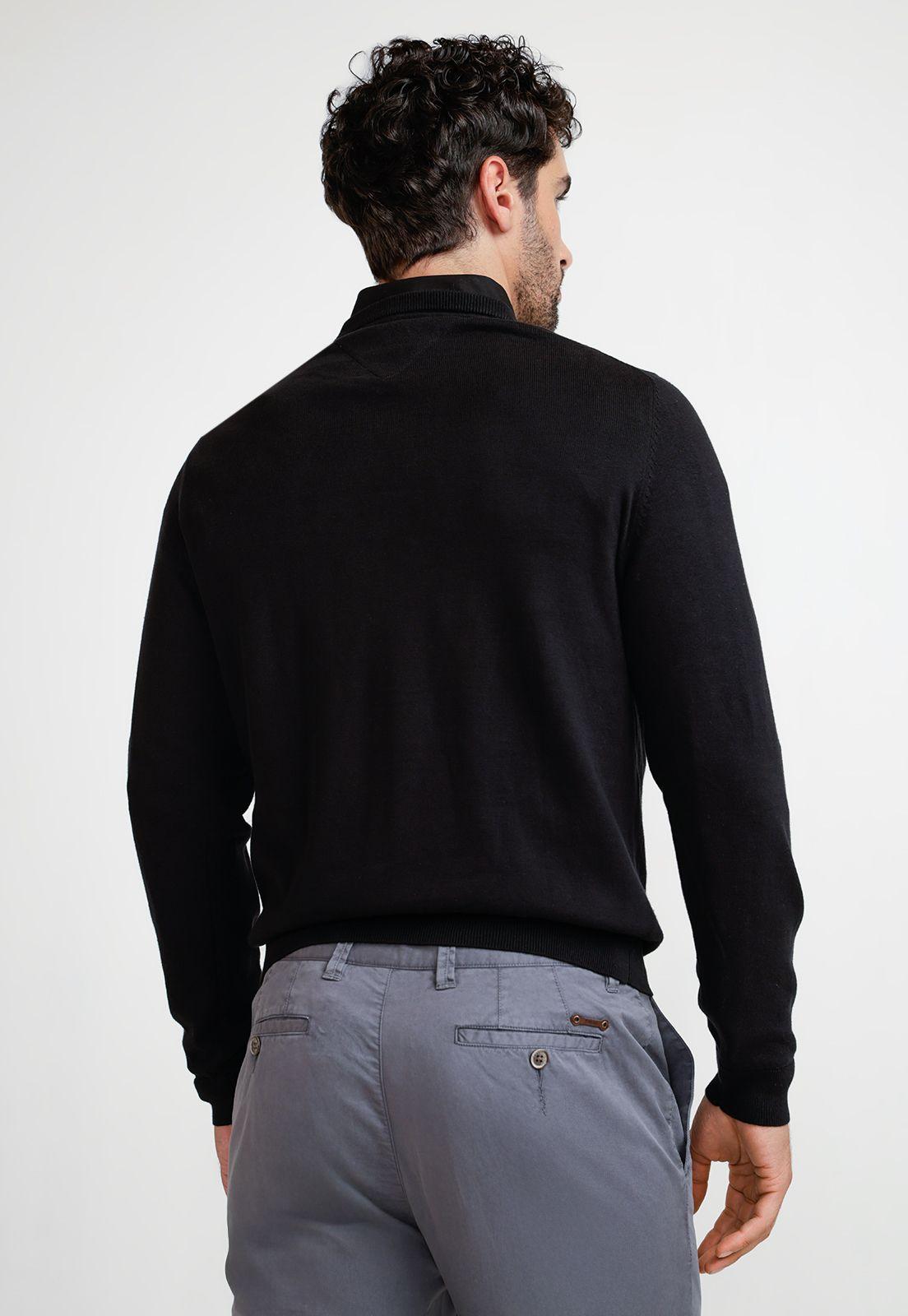 Sweater Hombre Cuello C Phelps Negro-3