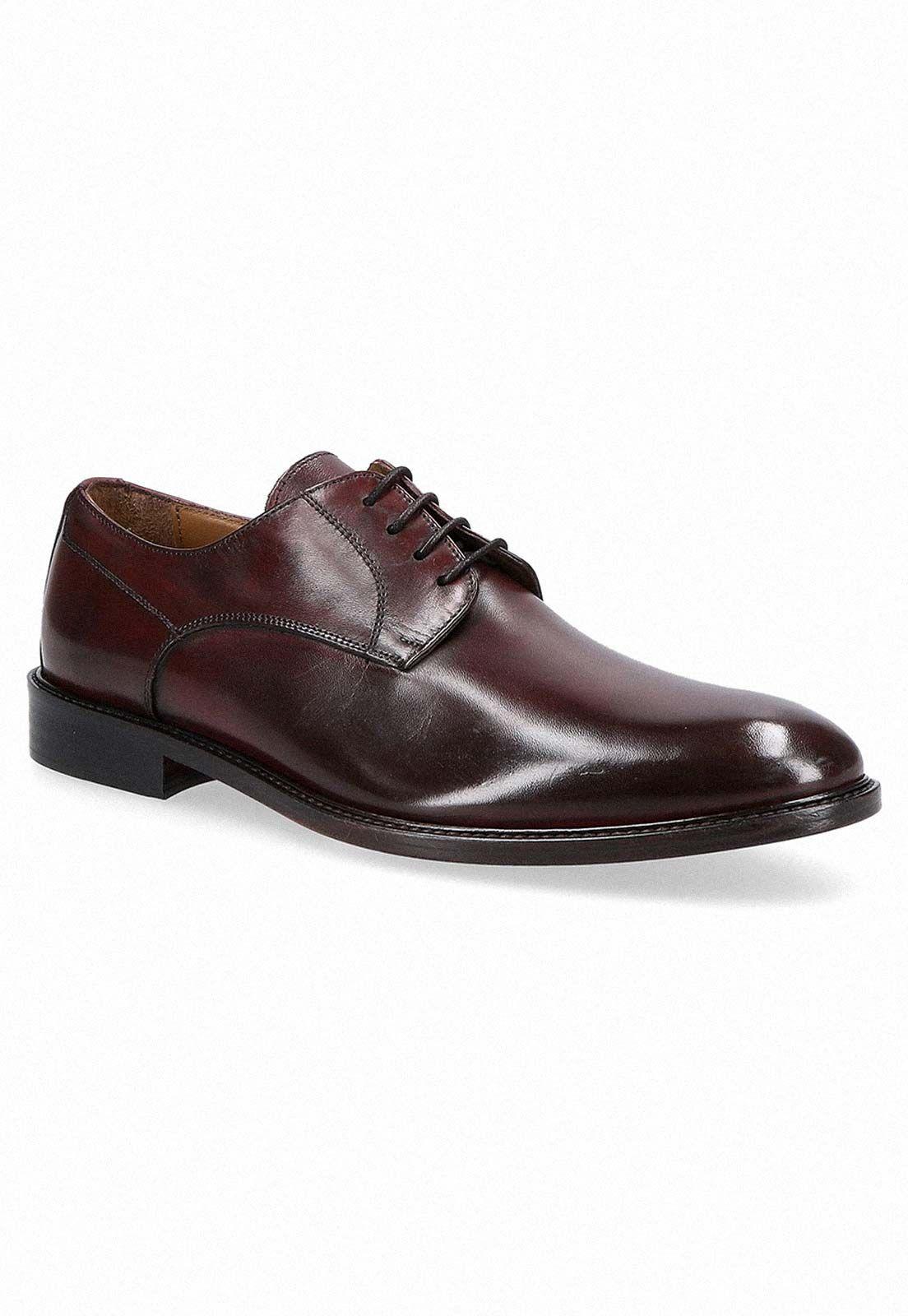 Zapatos Formal Italianos Voltago Plain Toe Oxford Burdeo-0
