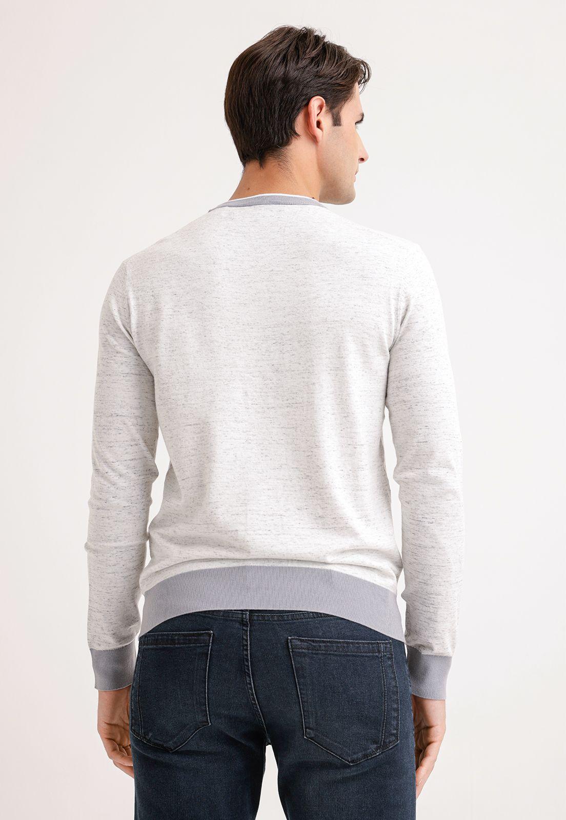 Sweater Cuello Redondo Hombre Gris Claro-1