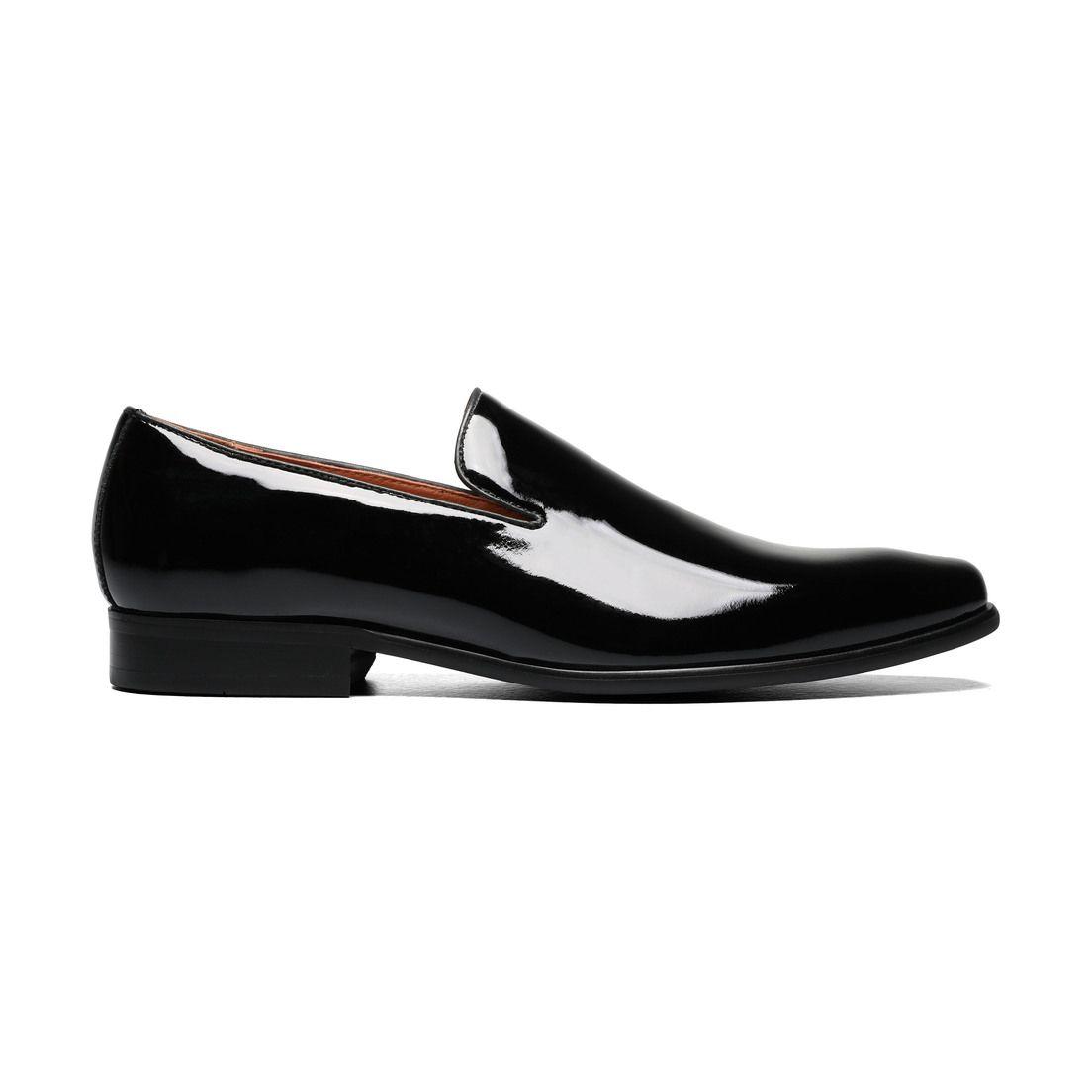 Mocasines Formal Postino Plain Toe Slip Negro-2