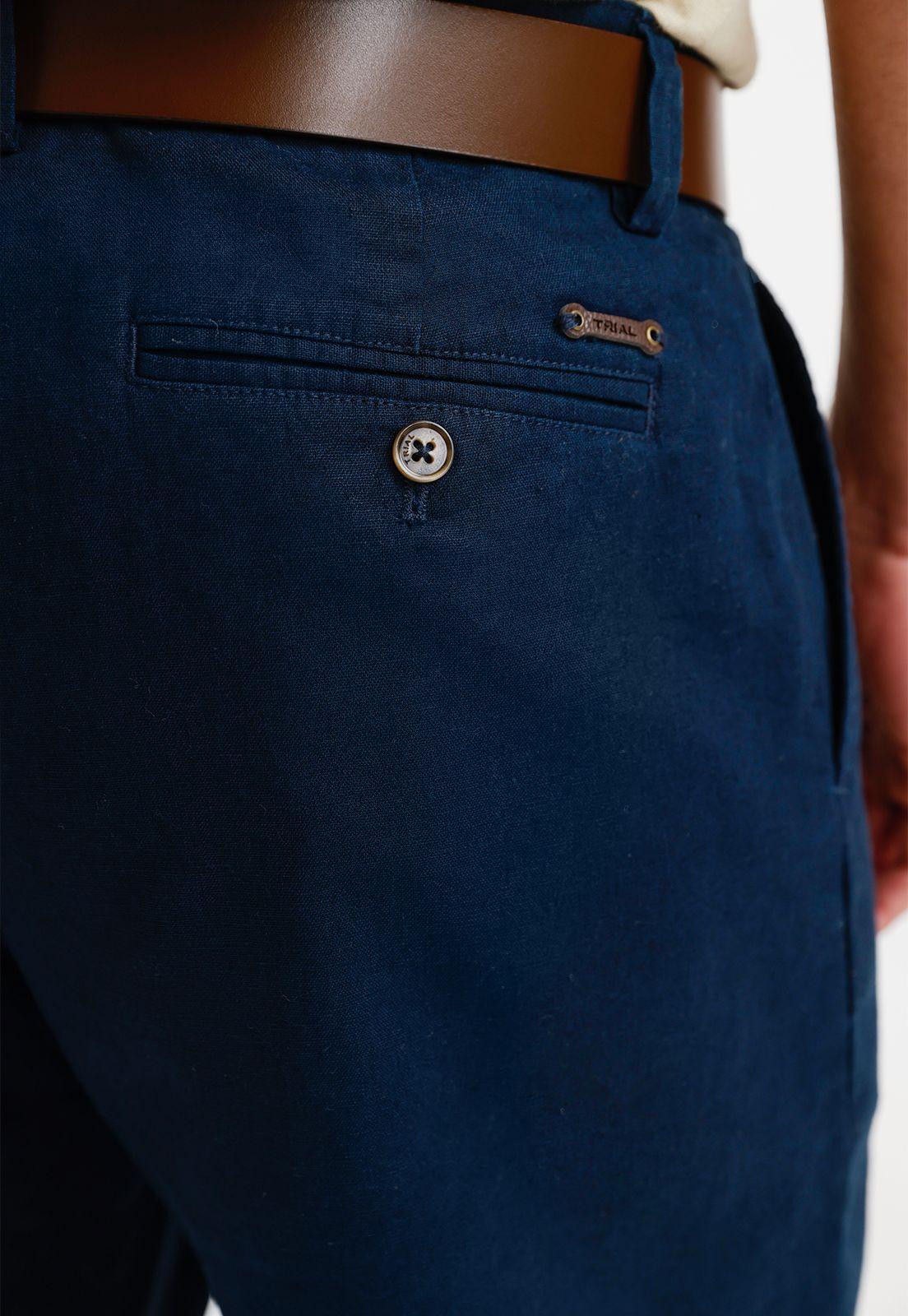 Bermuda Lino Venus Azul Marino-2