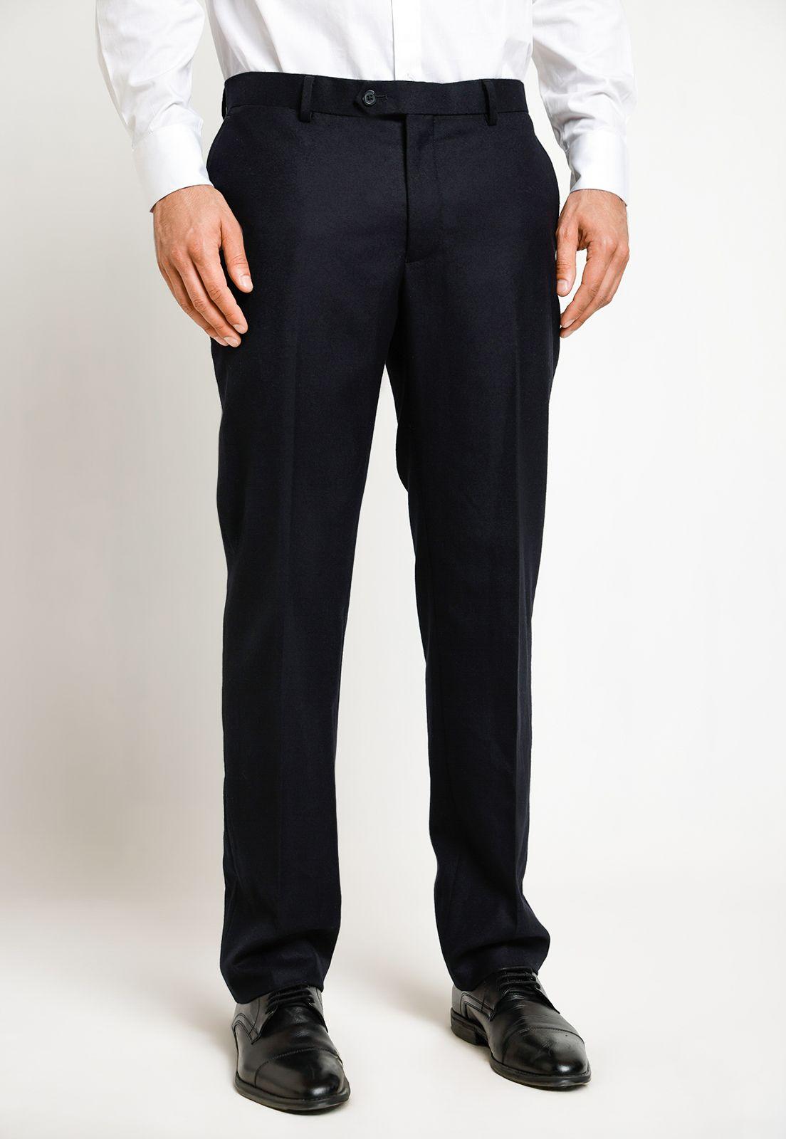 Pantalón Hombre Formal Flannel Negro-0