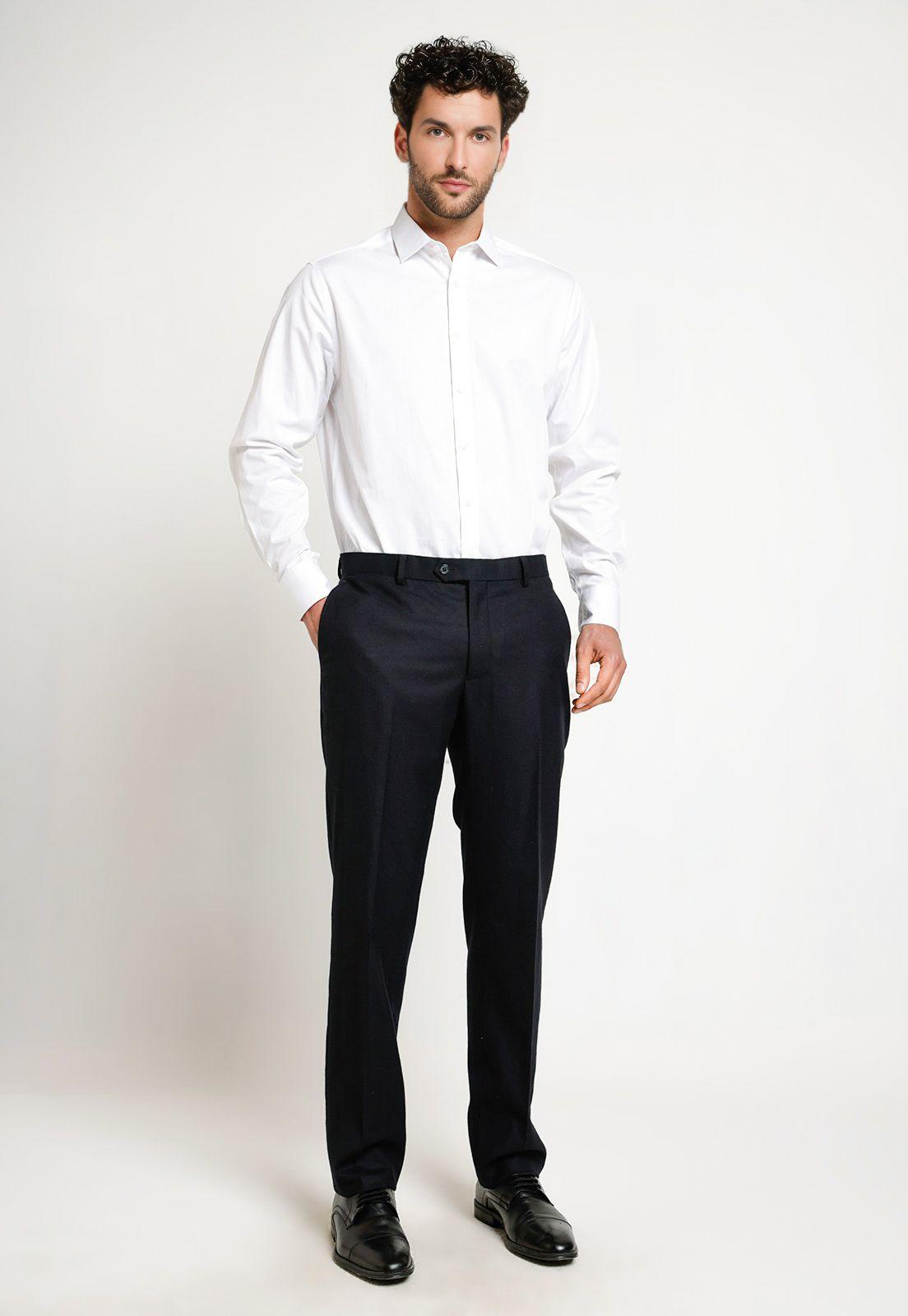 Pantalón Hombre Formal Flannel Negro-3