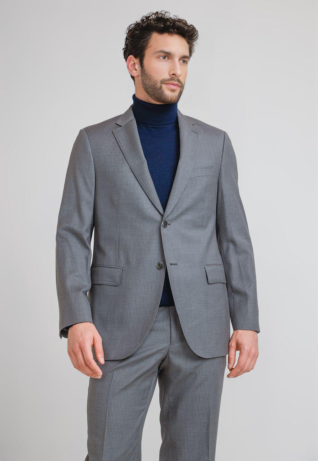 Traje Hombre Formal Lana S120'S Sartorial Gris-0