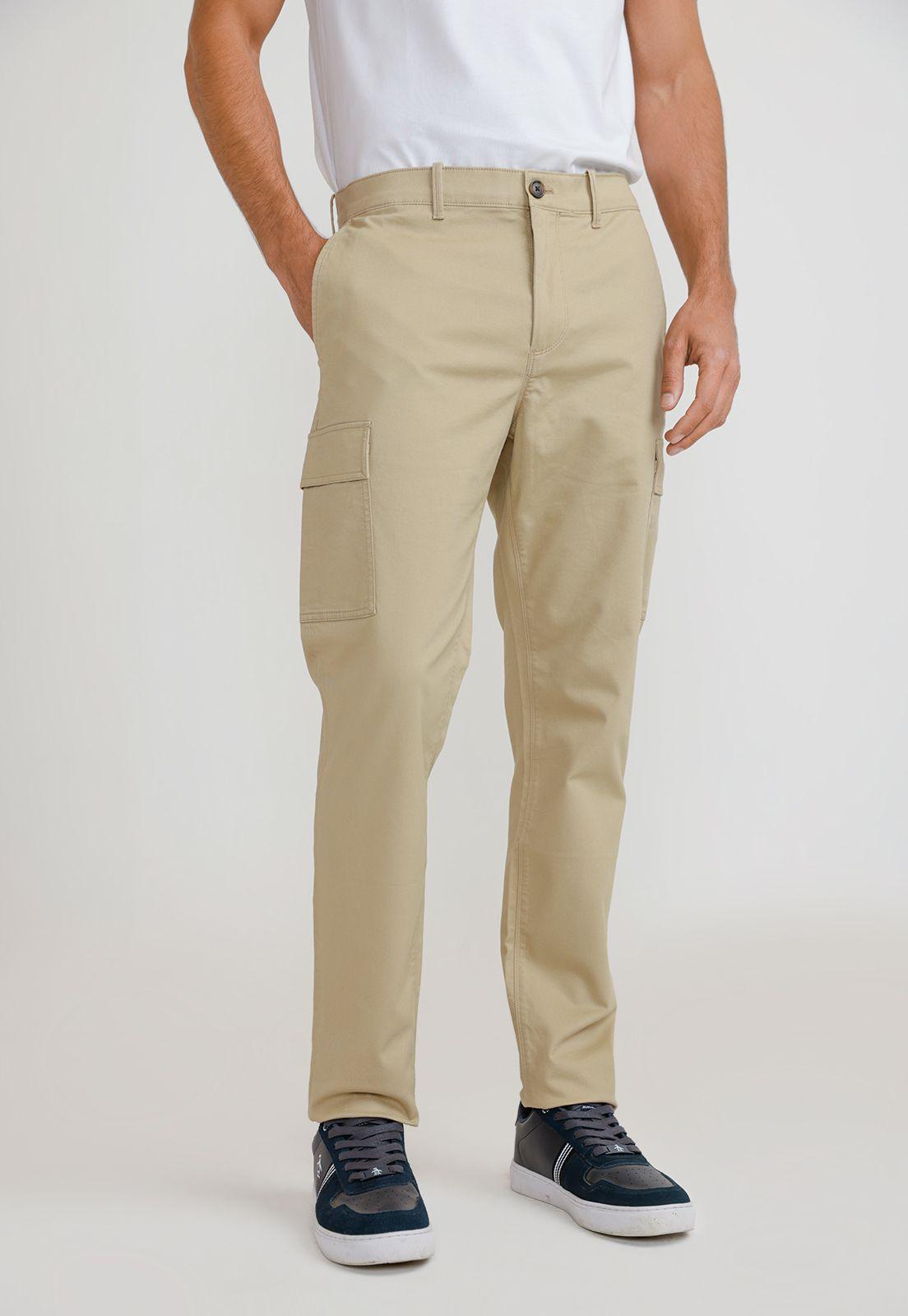 Pantalón Hombre Cargo Beige OPBF2412-0