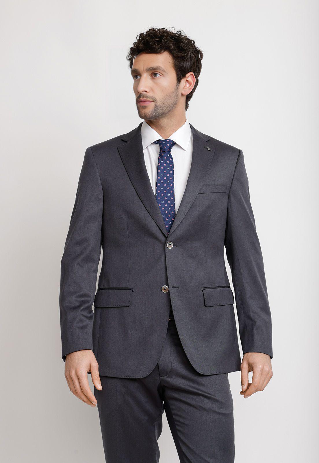 Traje Hombre Formal Lana S160'S Emerald Gris-0