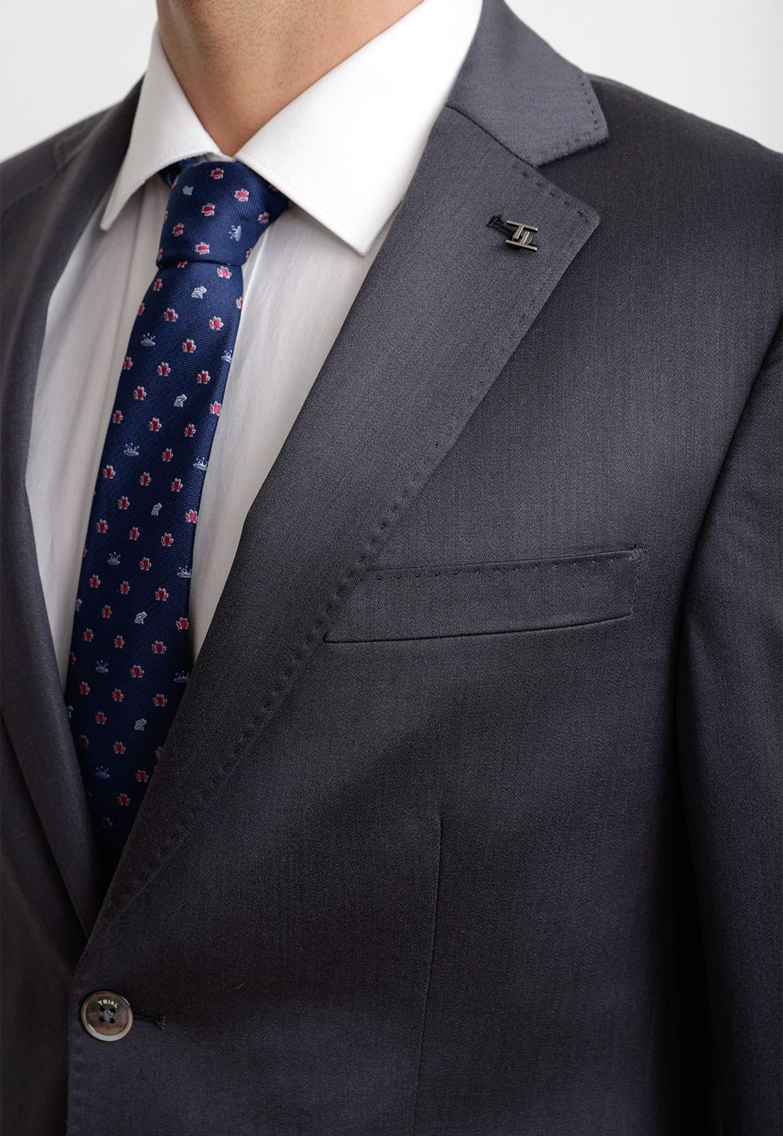 Traje Hombre Formal Lana S160'S Emerald Gris-2