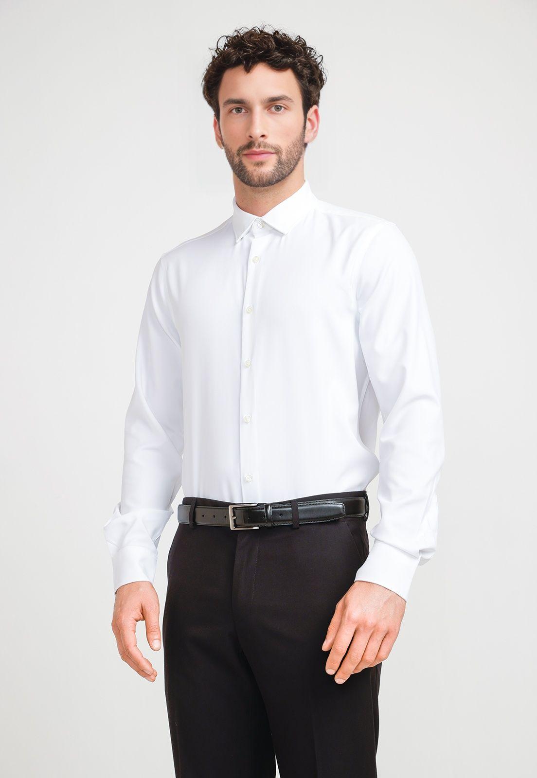 Camisa Hombre Total Stretch Blanco-0