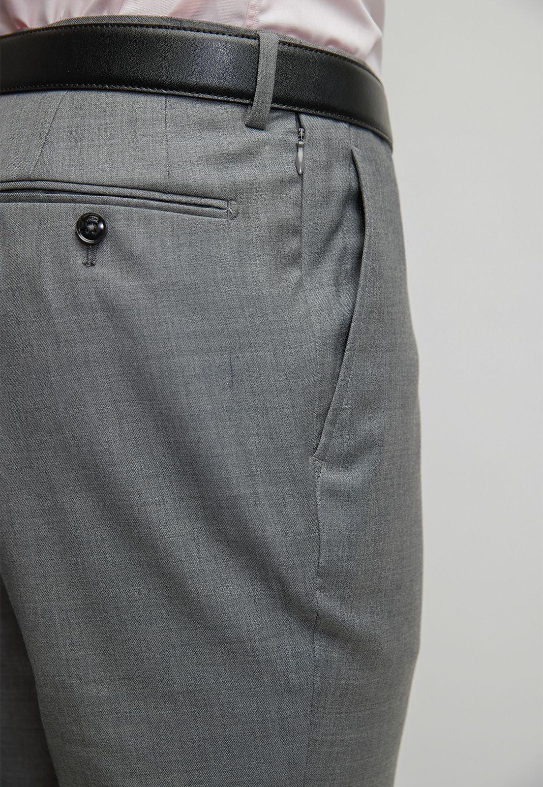 Pantalón Travel gris liso  (Libre de Arrugas)-2