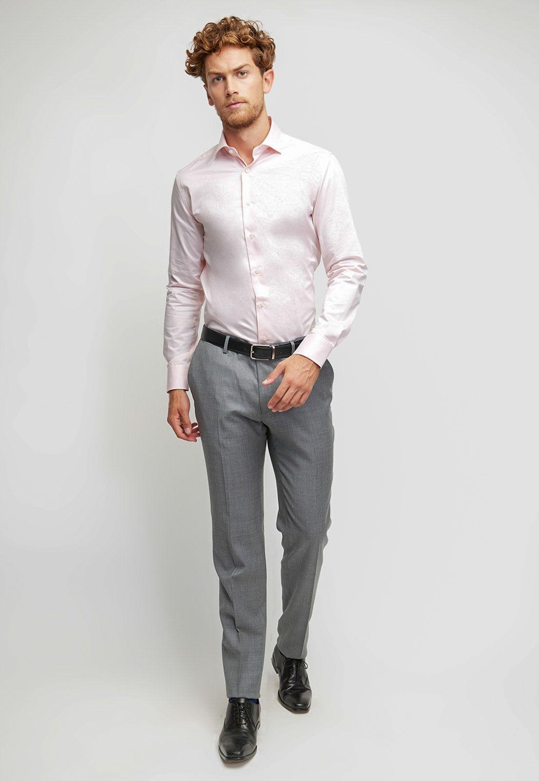 Pantalón Travel gris liso  (Libre de Arrugas)-3