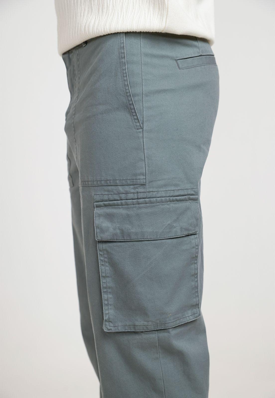 Pantalón Hombre Cargo Verde-2