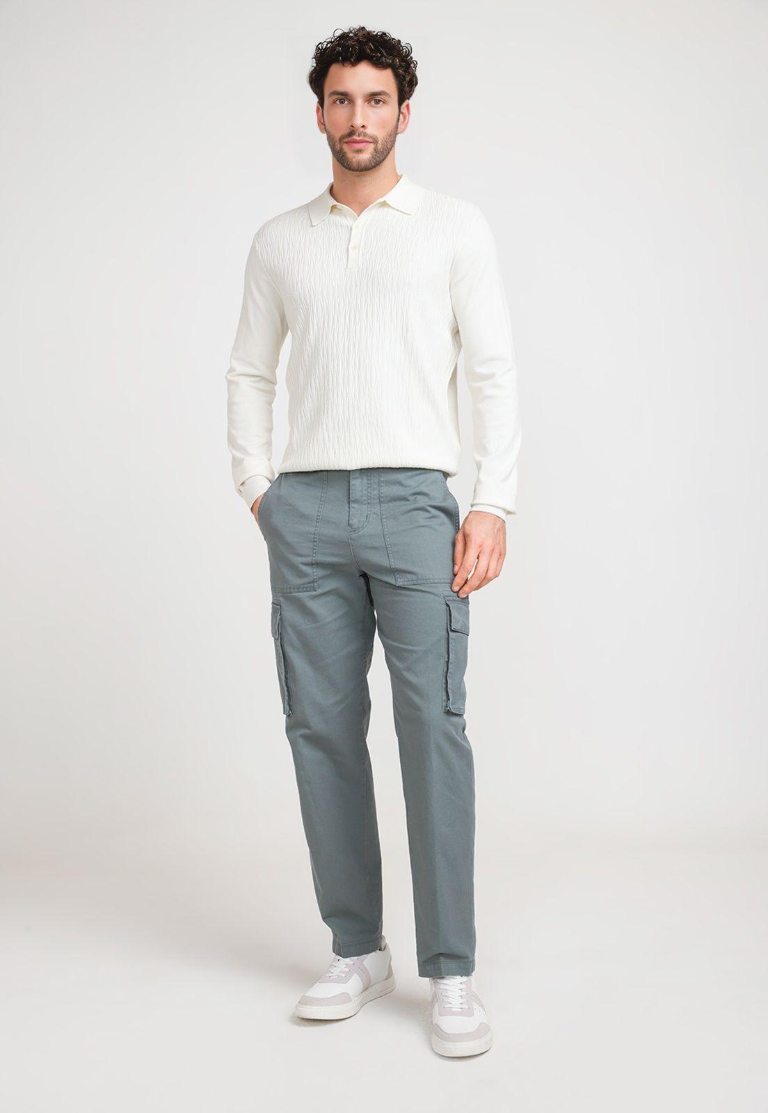 Pantalón Hombre Cargo Verde-3