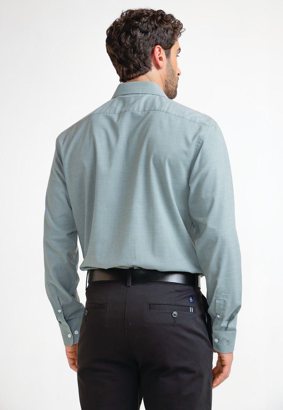 Camisa Formal Hombre Verde-1