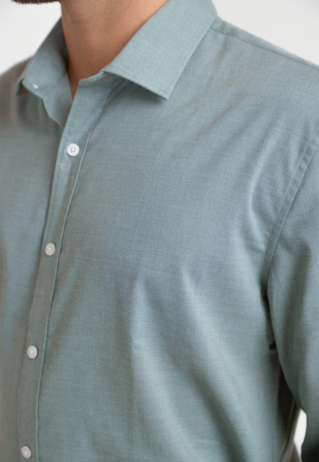 Camisa Formal Hombre Verde-2
