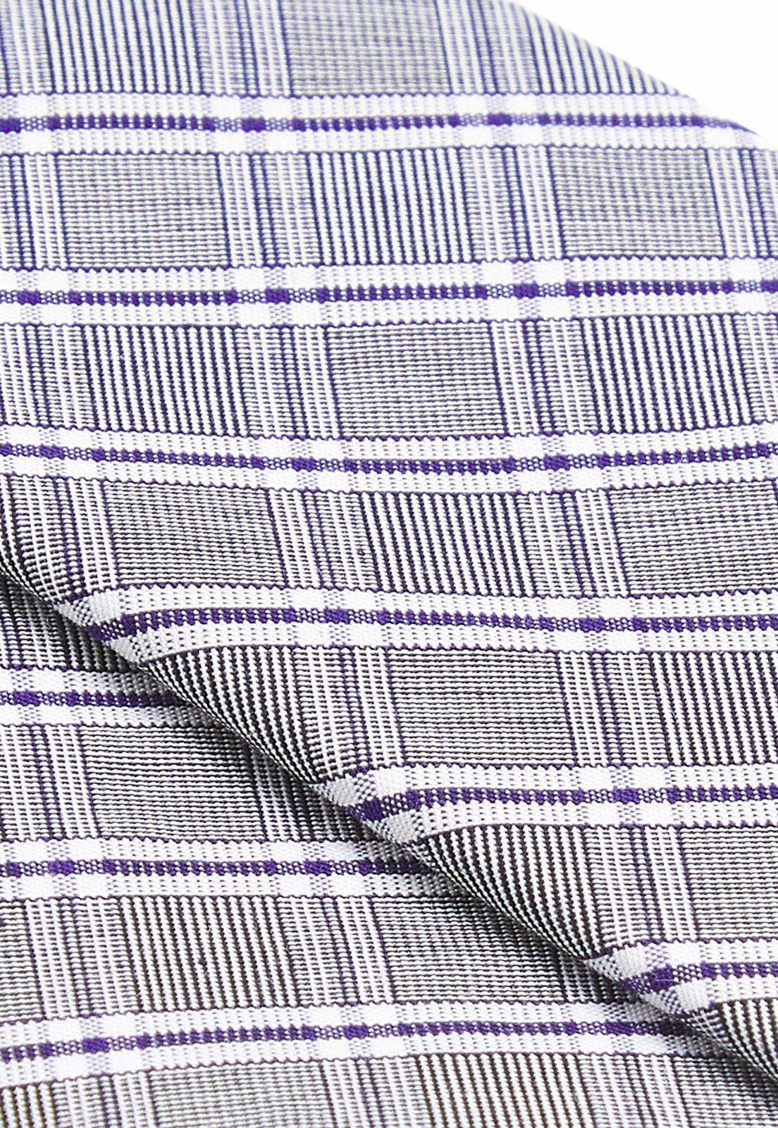 Corbata De Hombre Cuadros Gris-3