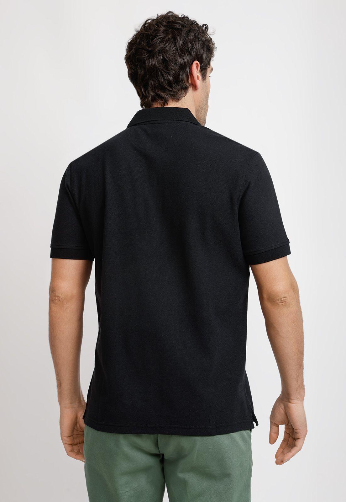 Polera Polo Pique Algodón Marini Negro-1