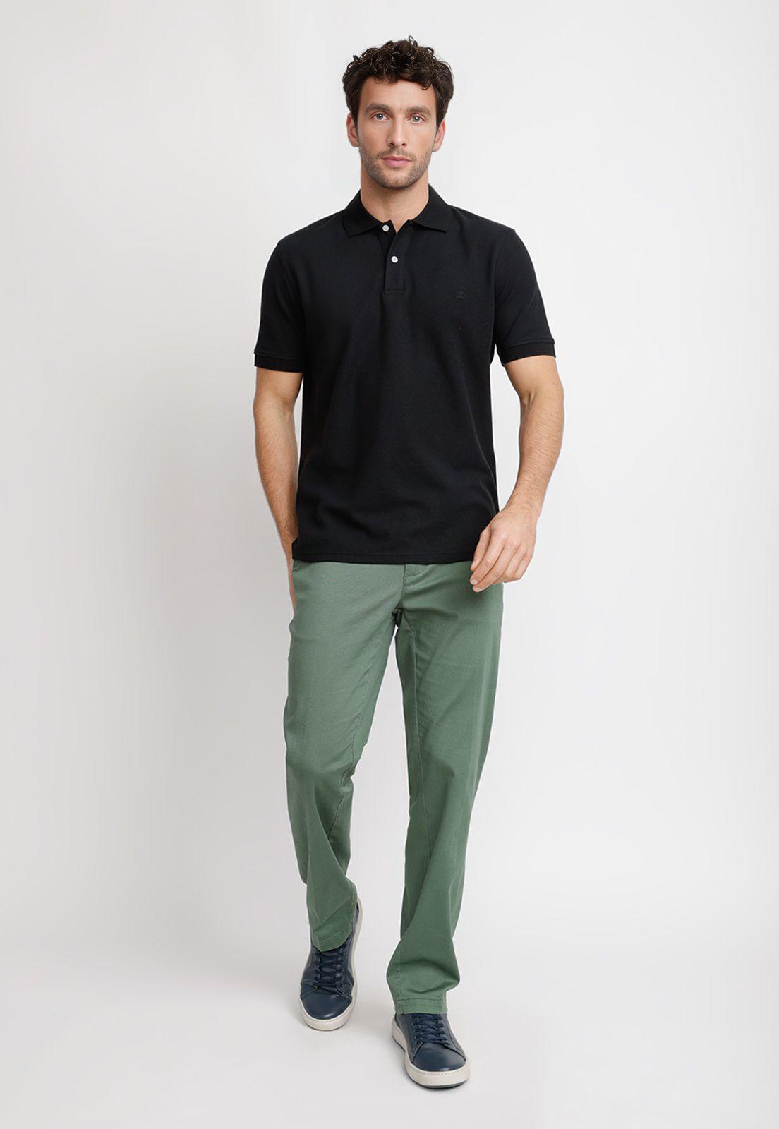 Polera Polo Pique Algodón Marini Negro-3