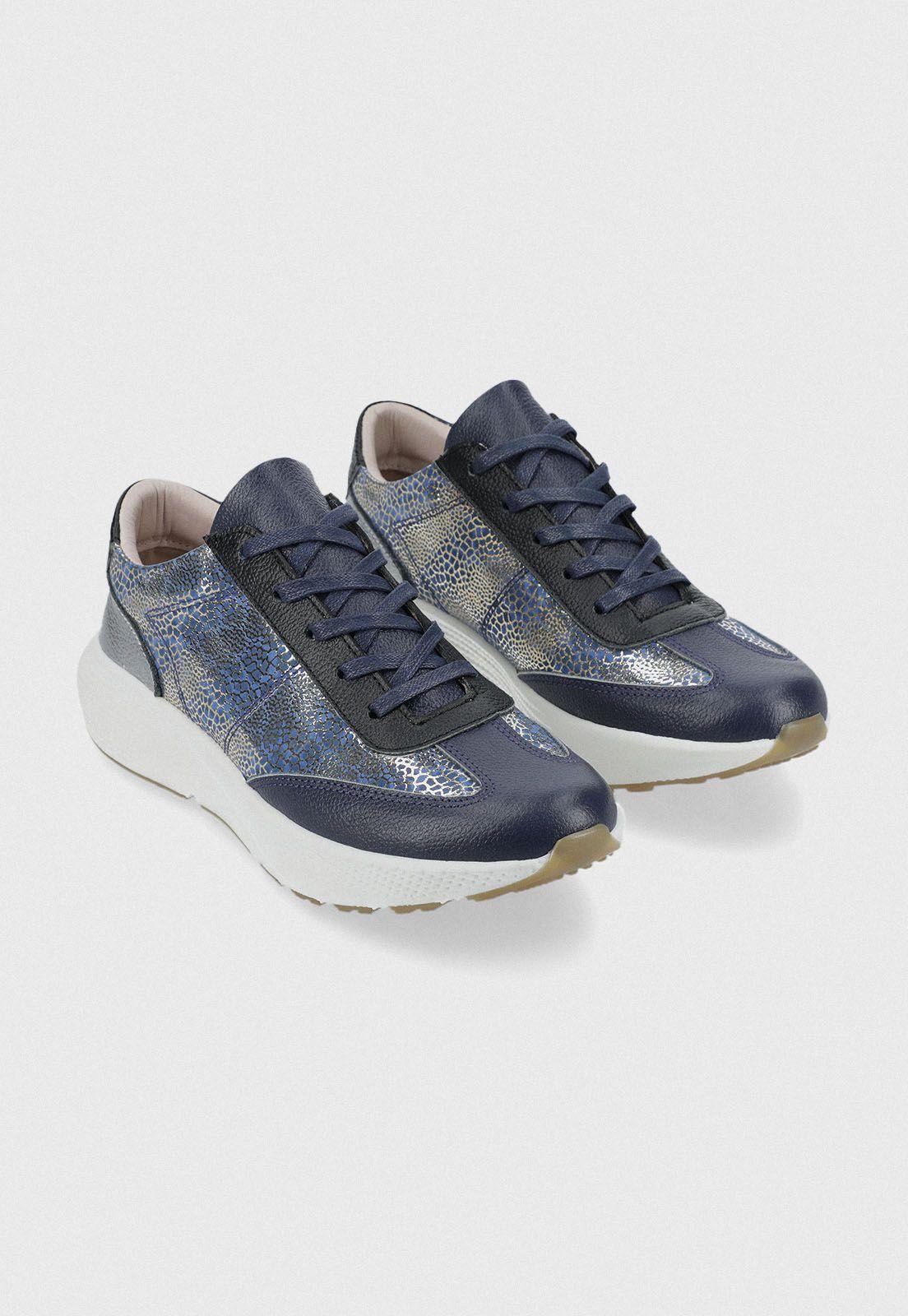 Zapatilla De Mujer Modelo Alb P 4003 Color Azul-2