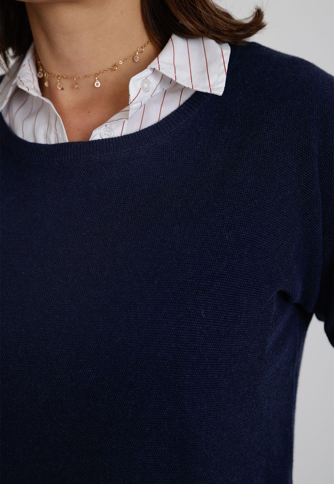 Tejido De Mujer Dover Marino-2