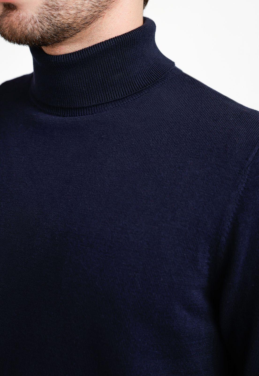 Sweater Hombre Cuello Alto Phastos Azul Marino-2
