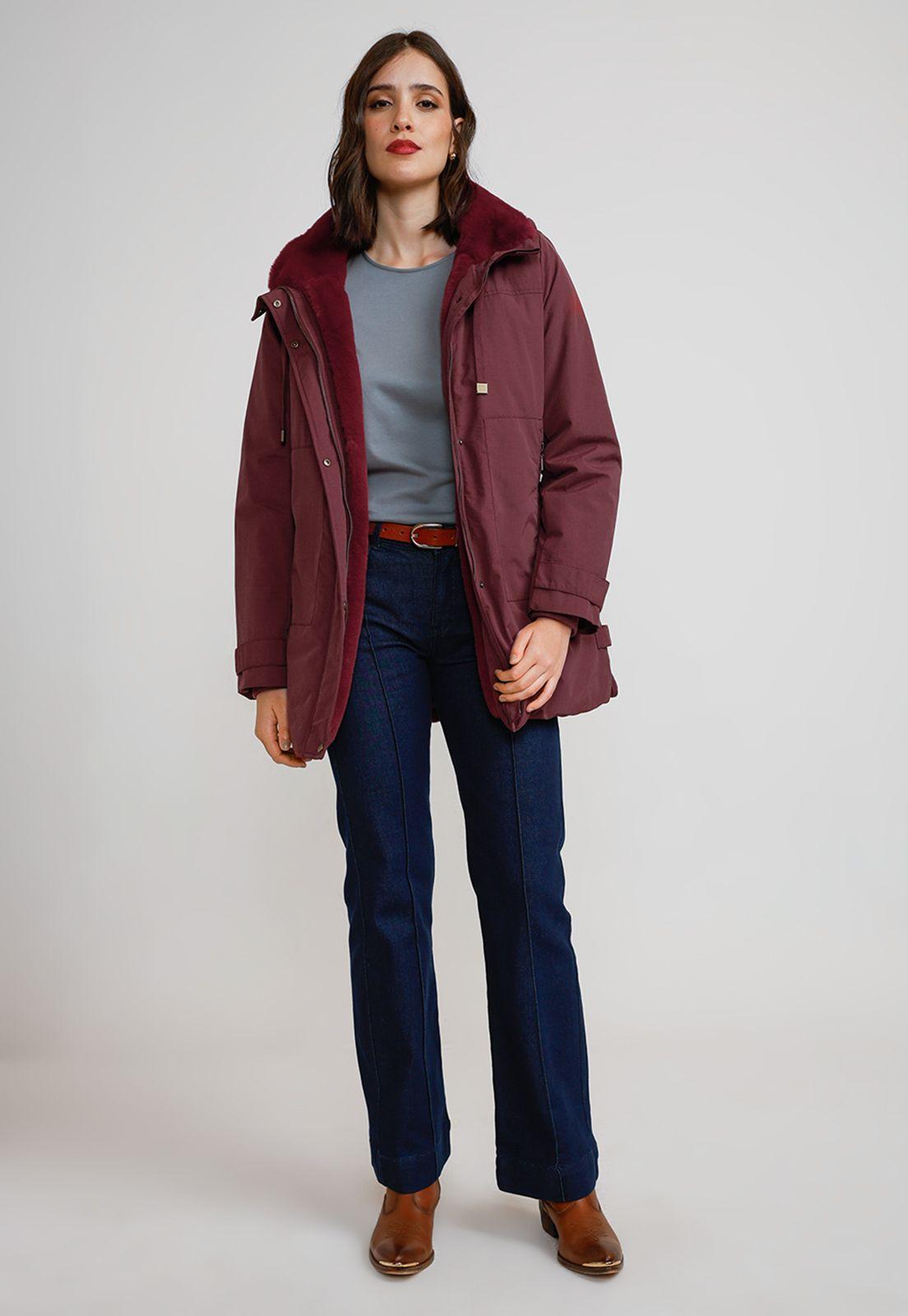 Parka Gruesa Mujer Burdeo-6