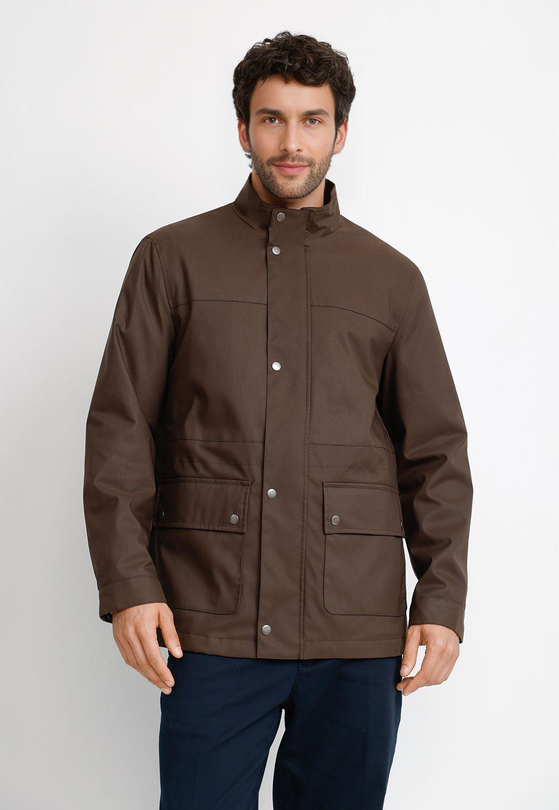 Chaqueta Casual Hombre Tesla Café-0