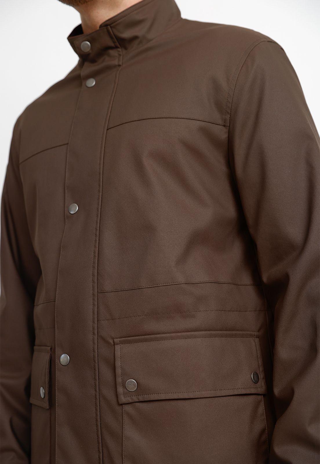 Chaqueta Casual Hombre Tesla Café-2