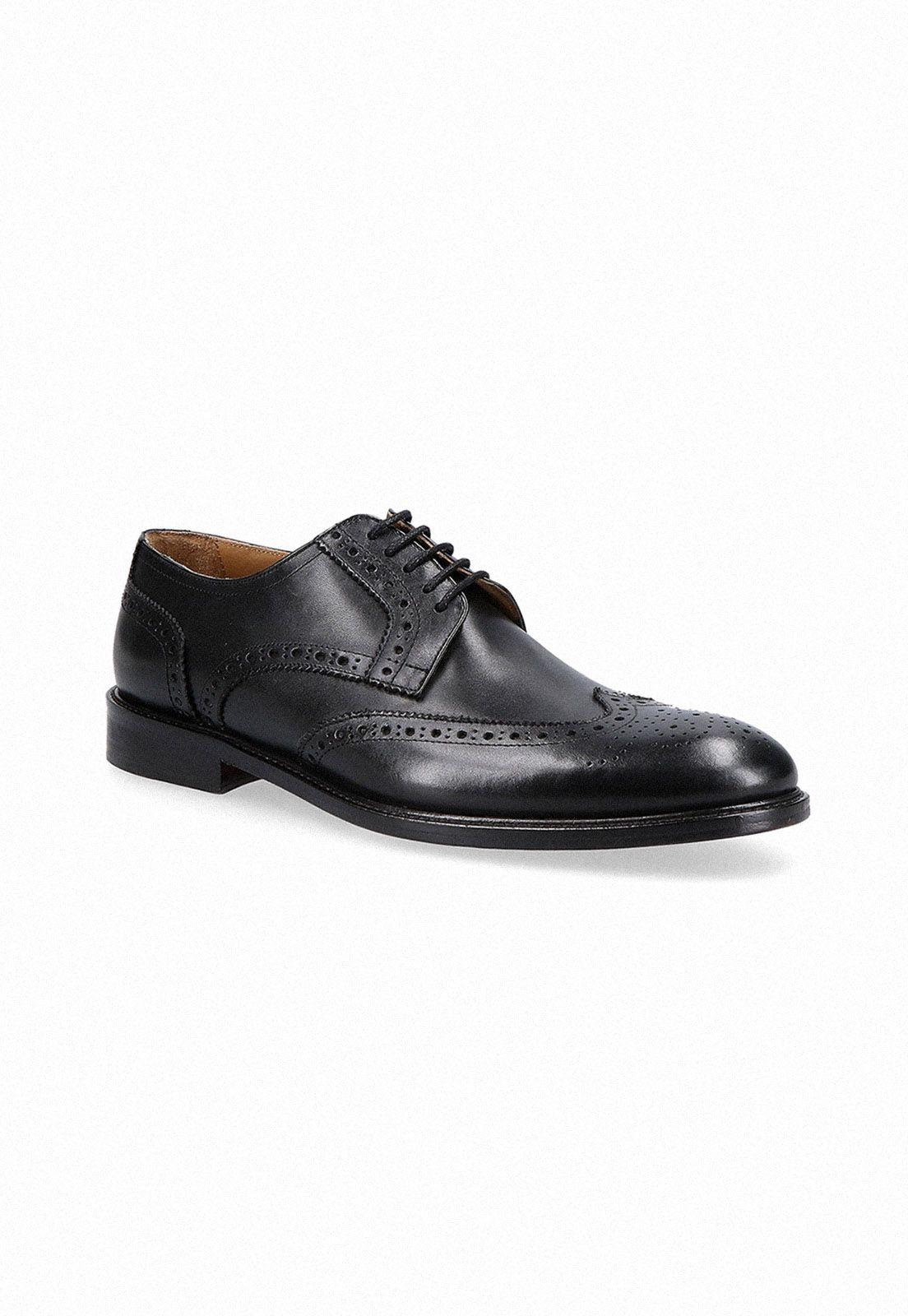 Zapatos Formal Italianos Voltago Wingtip Oxford Negro-0