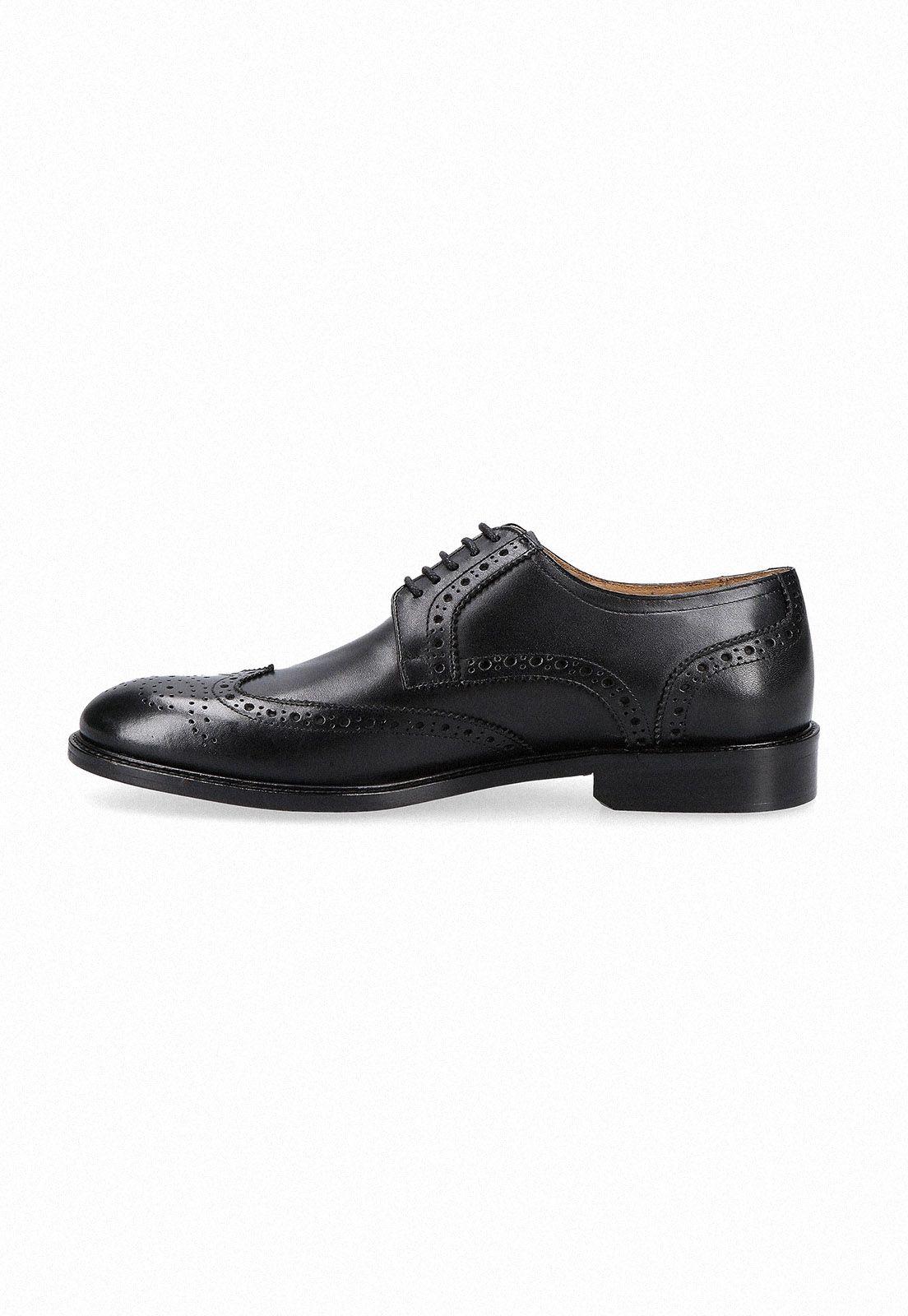 Zapatos Formal Italianos Voltago Wingtip Oxford Negro-1