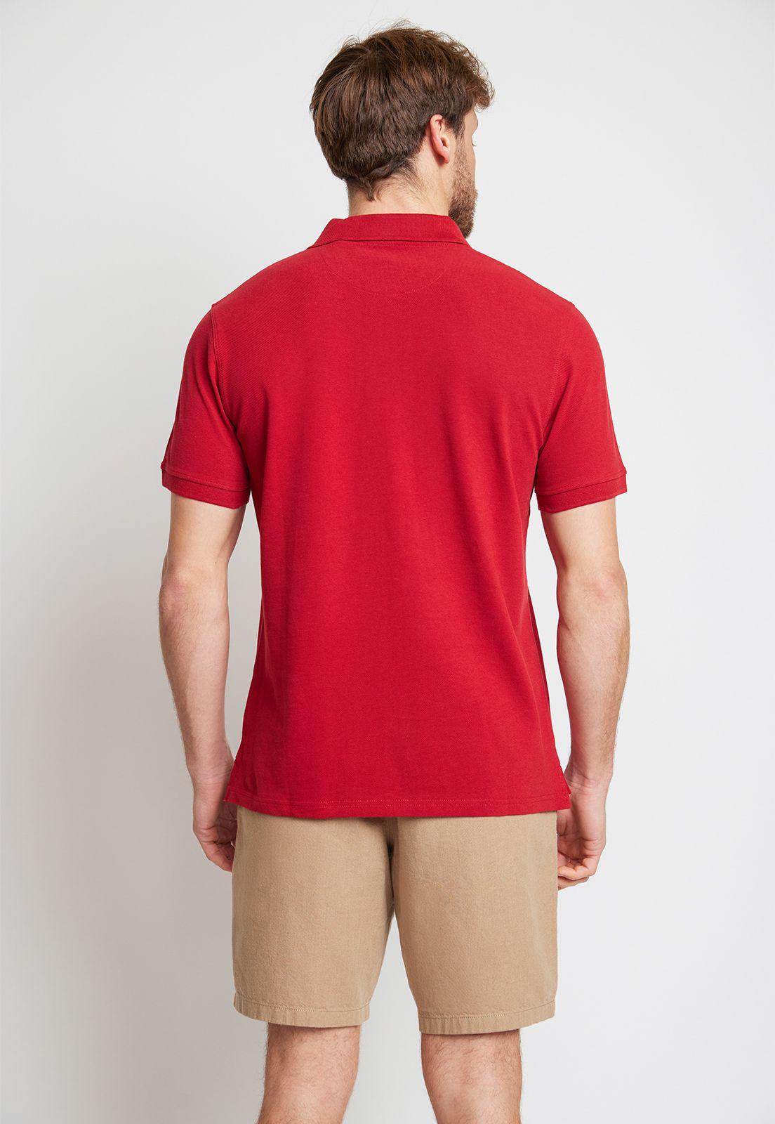 Polera Hombre Algodón Polo Regular Marini Rojo-1