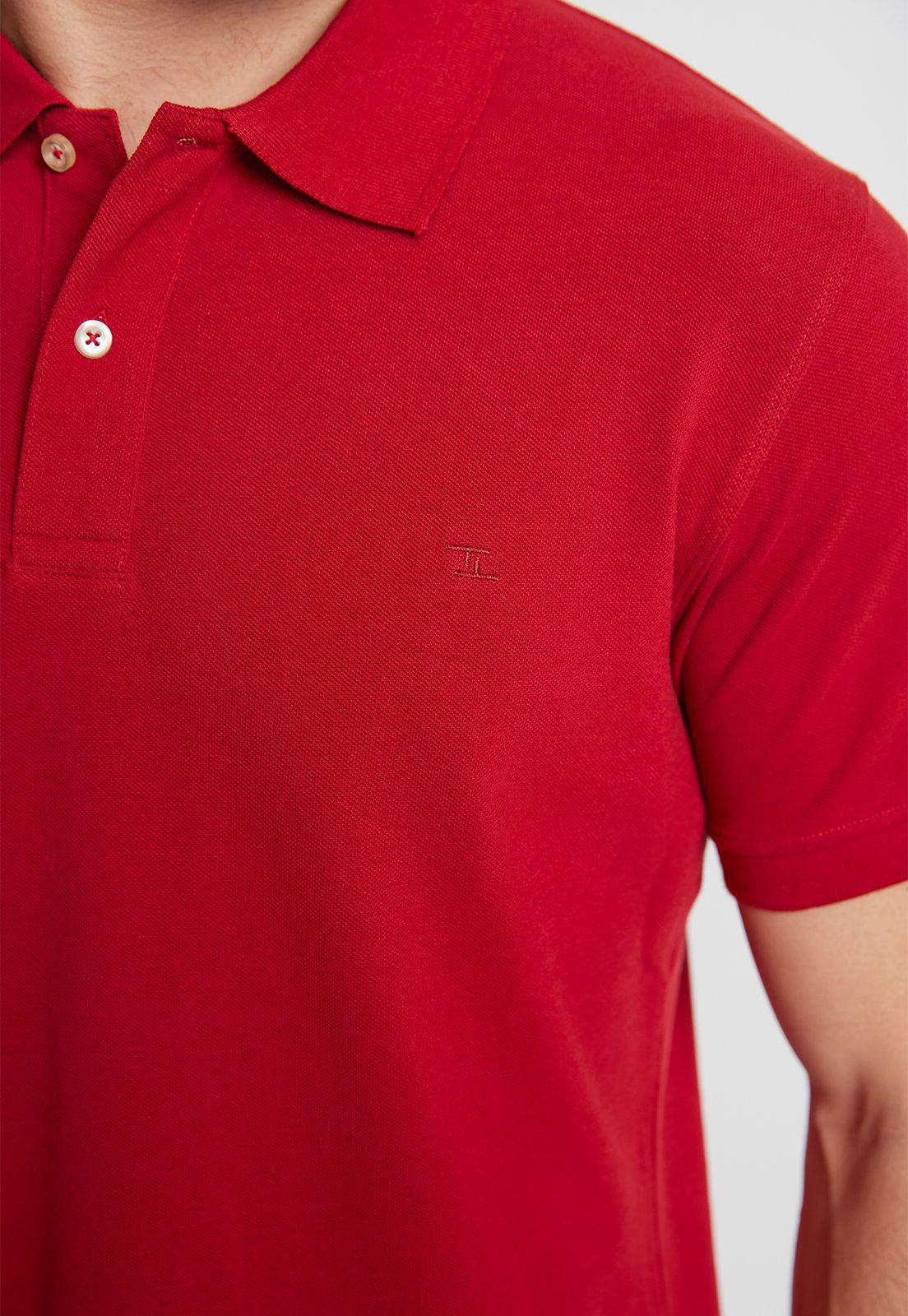 Polera Hombre Algodón Polo Regular Marini Rojo-2