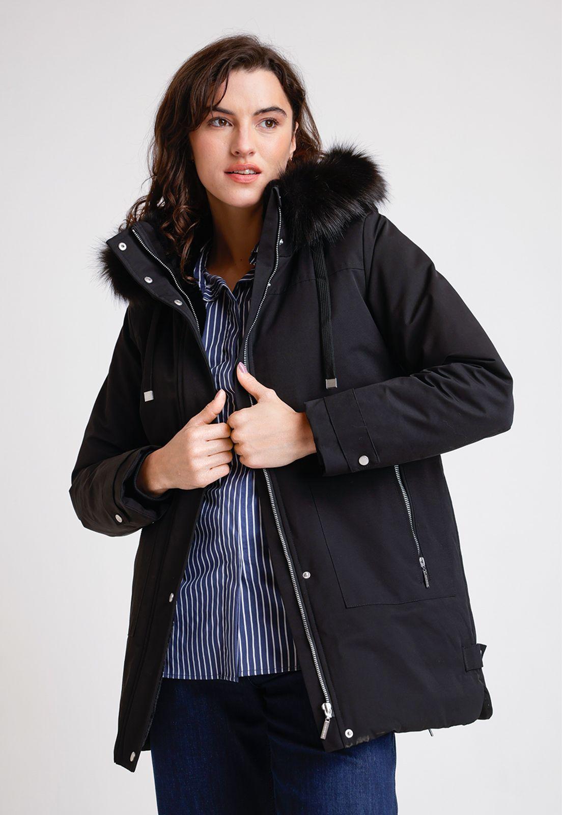 Parka De Mujer Modelo Belisa Color Negro-0