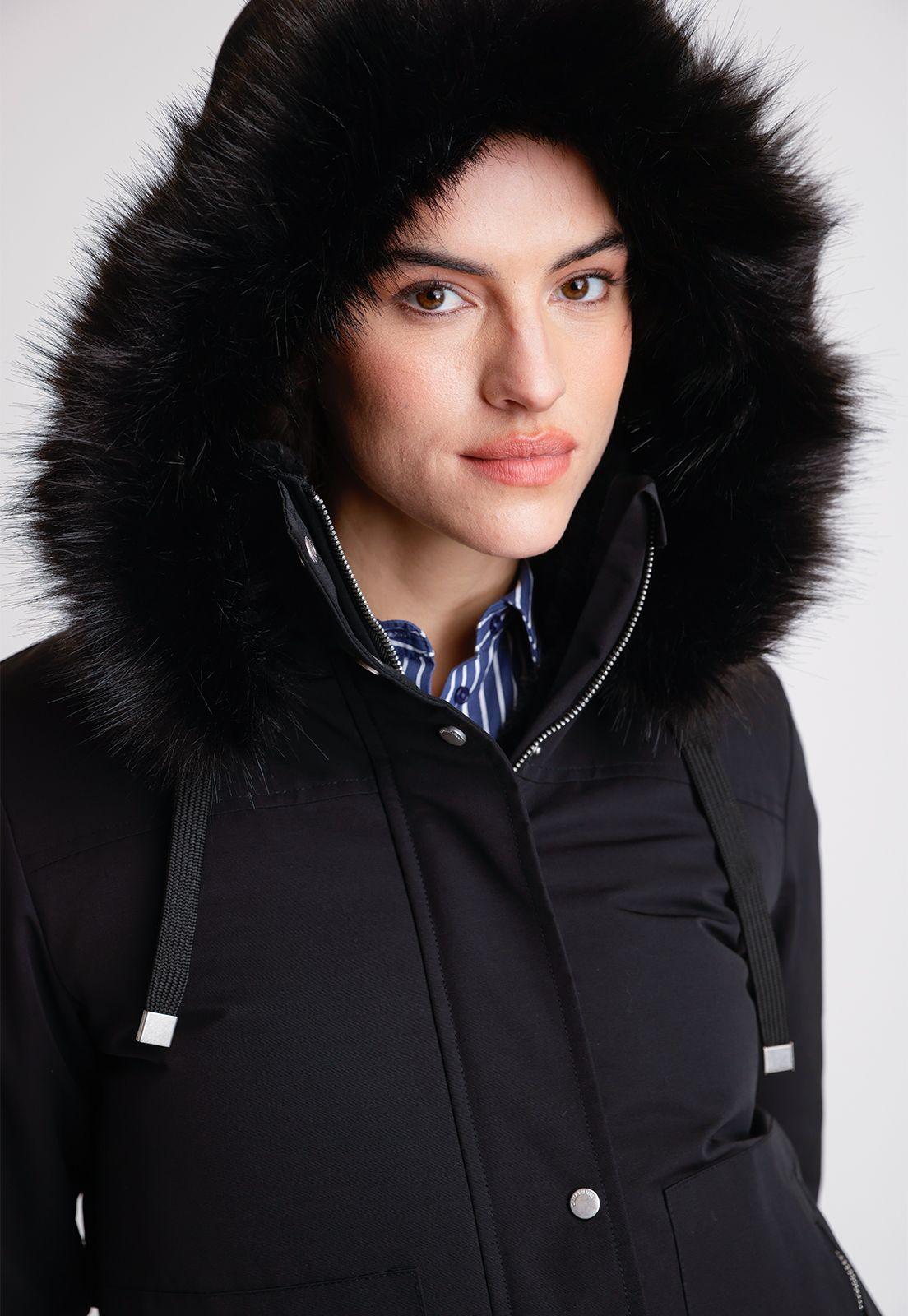 Parka De Mujer Modelo Belisa Color Negro-2