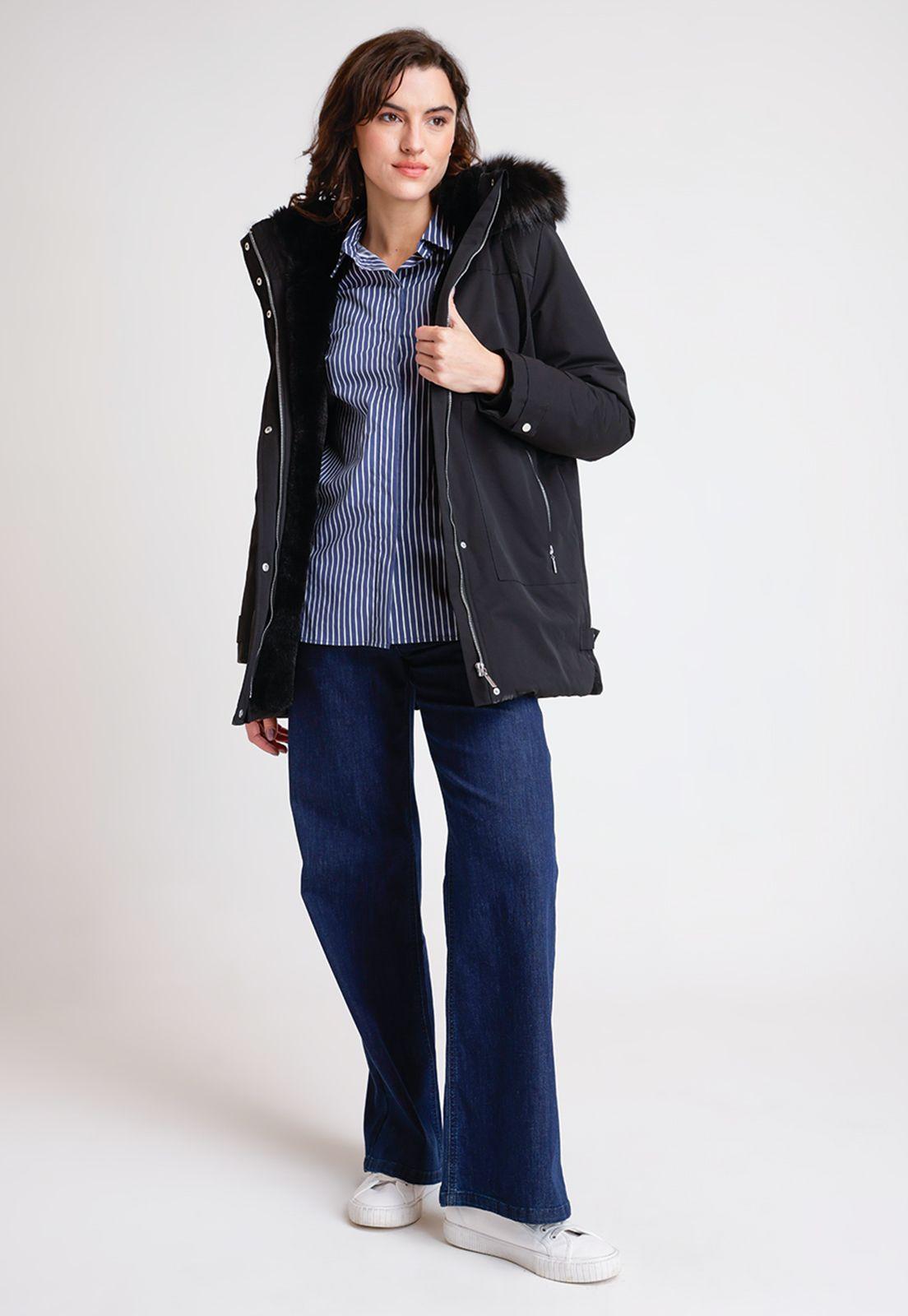 Parka De Mujer Modelo Belisa Color Negro-3