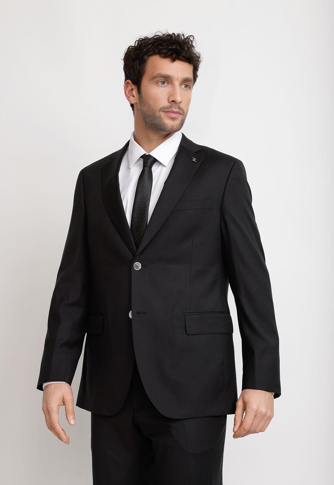 Traje Hombre Formal Lana S160'S Emerald Negro-0