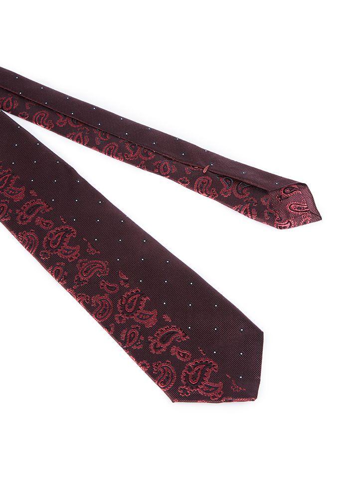Corbata Luxury Paisley Burdeo-1