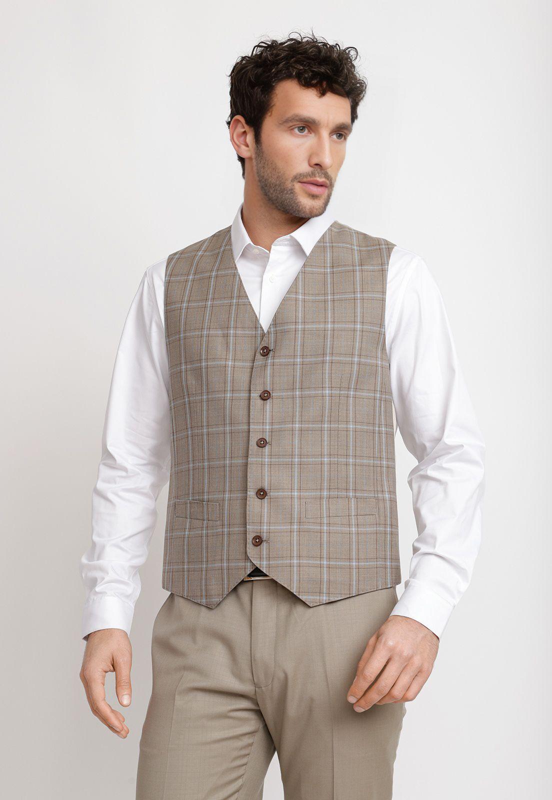 Gilet Hombre Formal Executive Beige-0