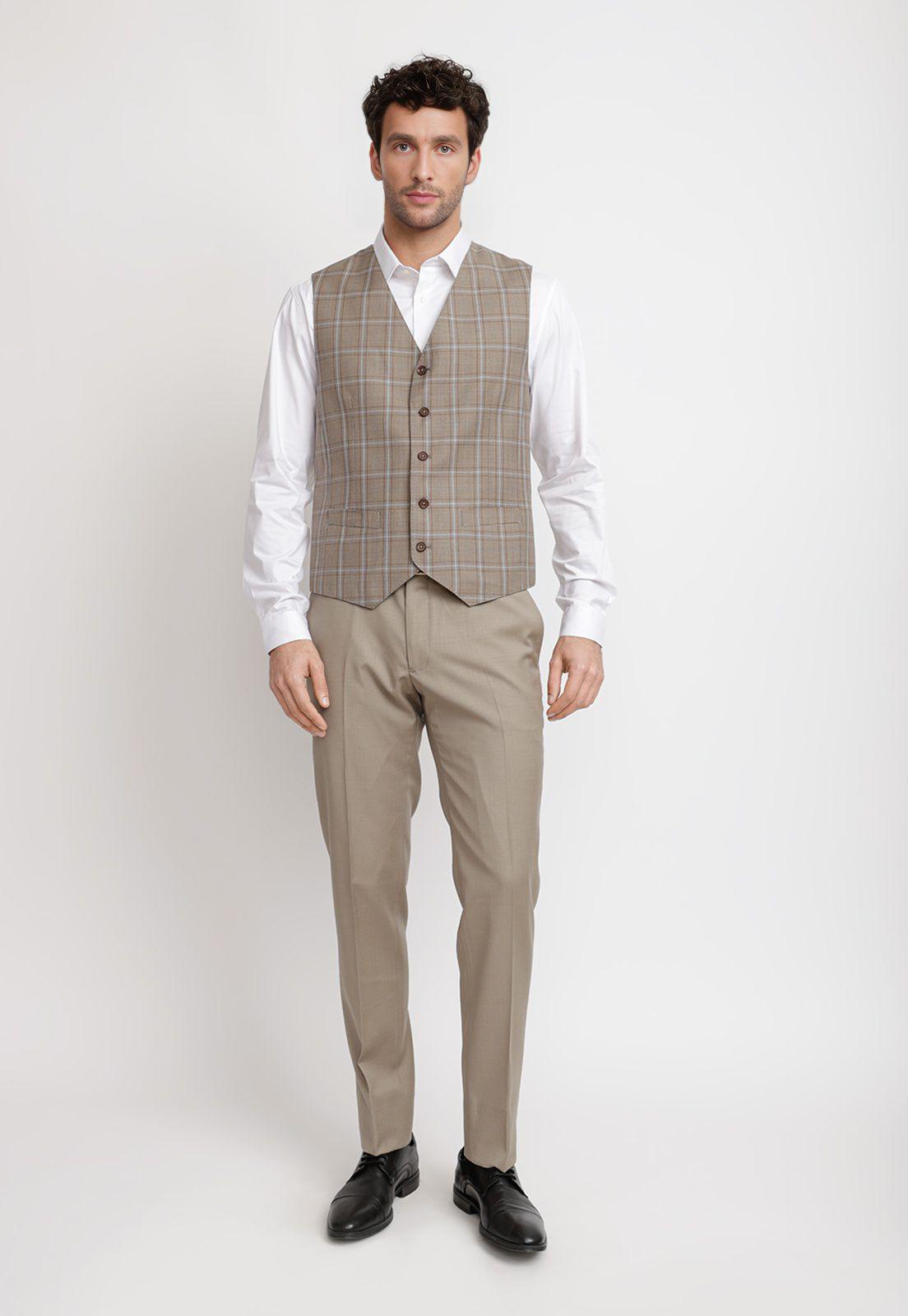 Gilet Hombre Formal Executive Beige-3