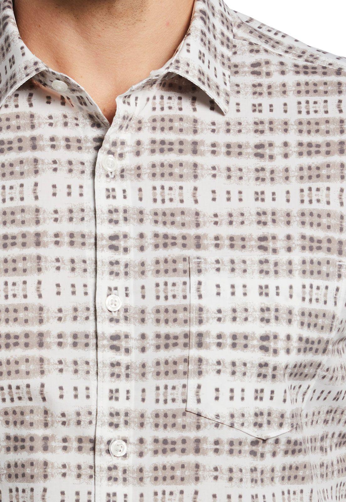 Camisa Casual Estampada Blanco-2