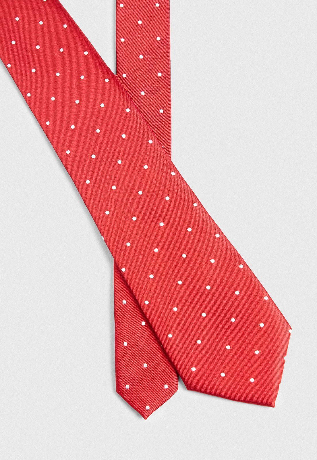 Corbata Andrew puntos rojo-1