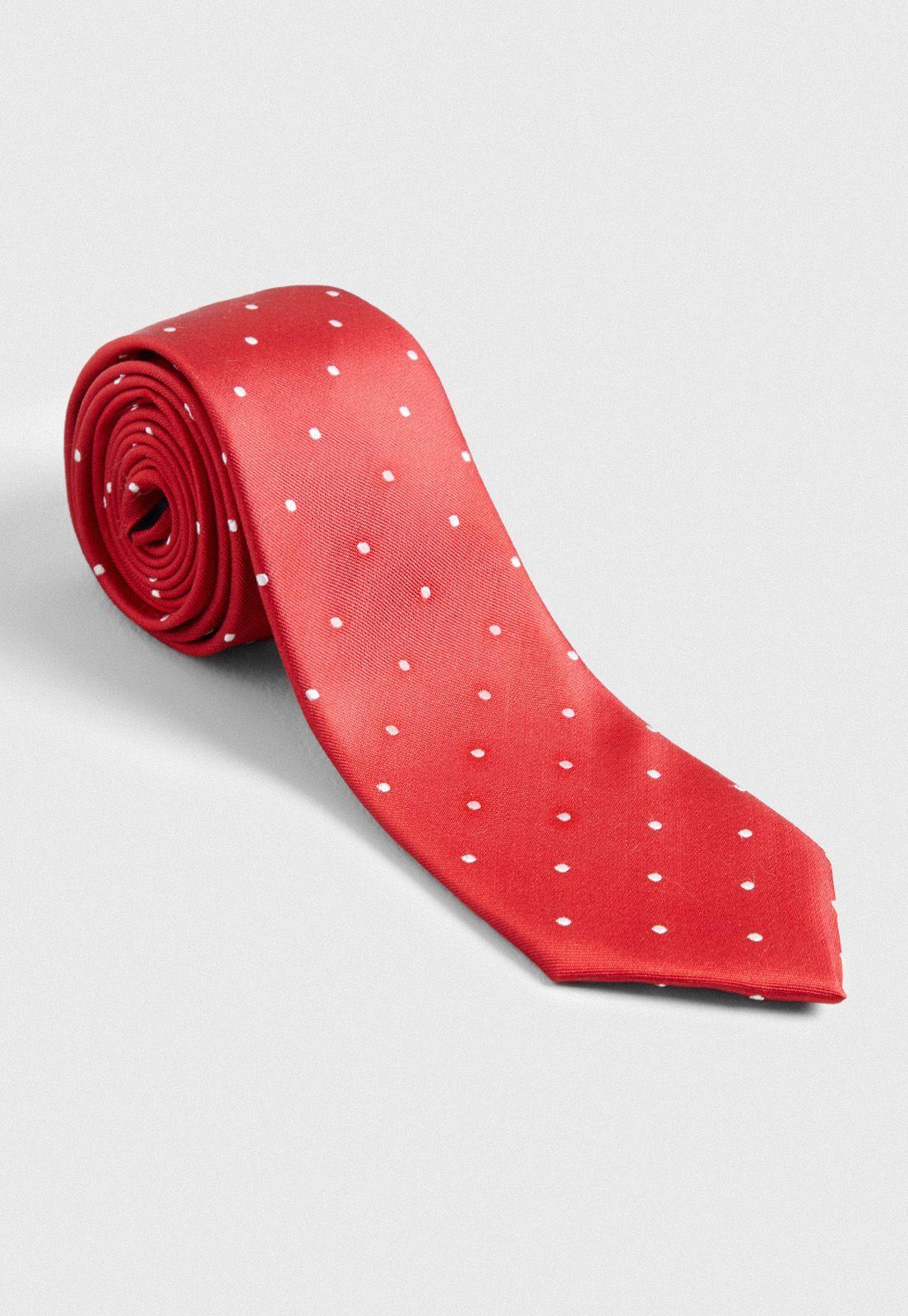 Corbata Andrew puntos rojo-0