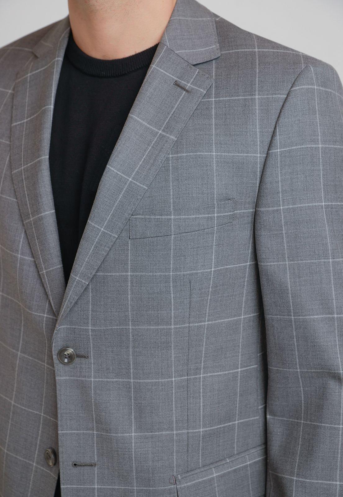 Traje Hombre Formal Lana S100'S Business Gris-2