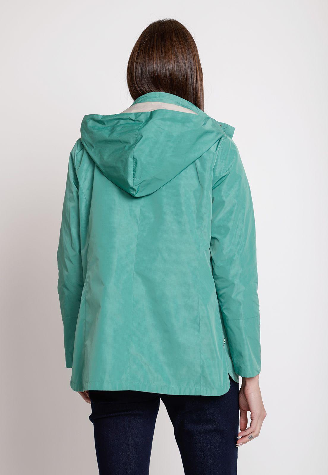 Chaqueta de Mujer Reversible Modelo Eva Color Verde-2