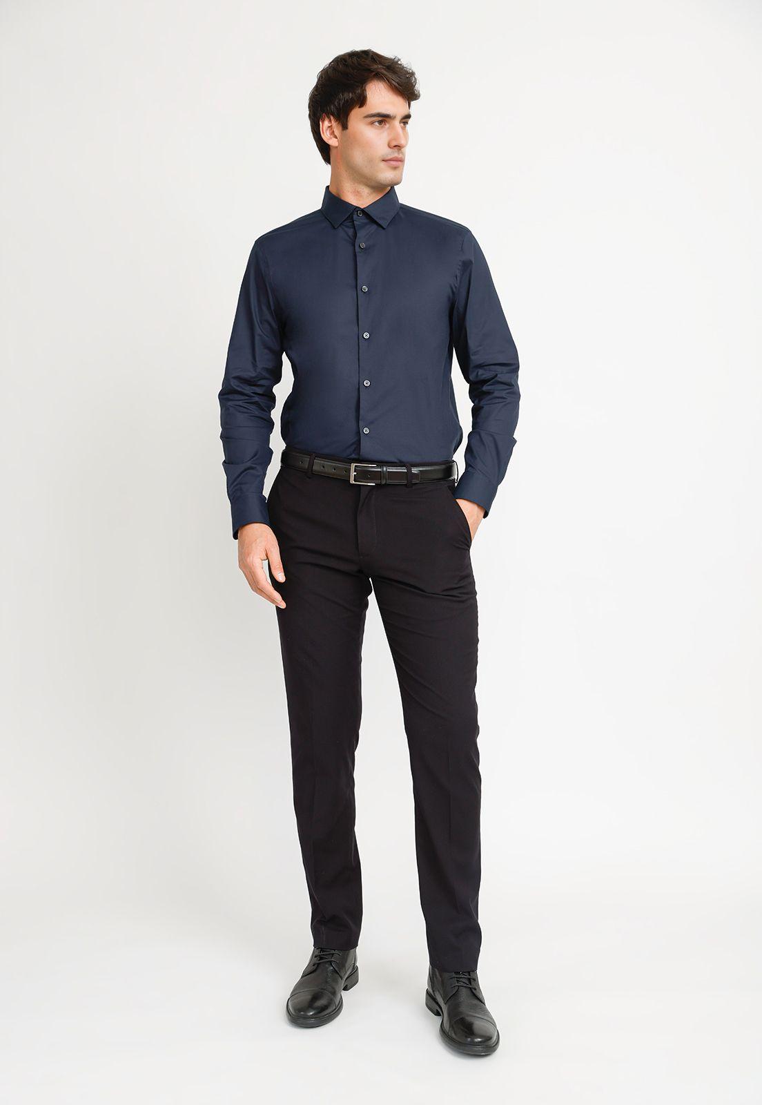 Camisa Casual Hombre Navy-3