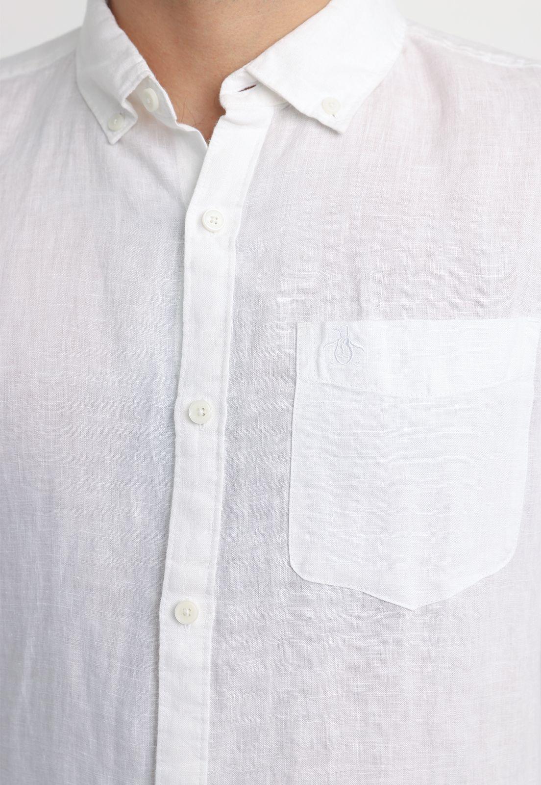 Camisa Hombre Lino Blanca OPWB0400-2